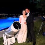 Osservazioni al telescopio per un matrimonio a tema astronomico